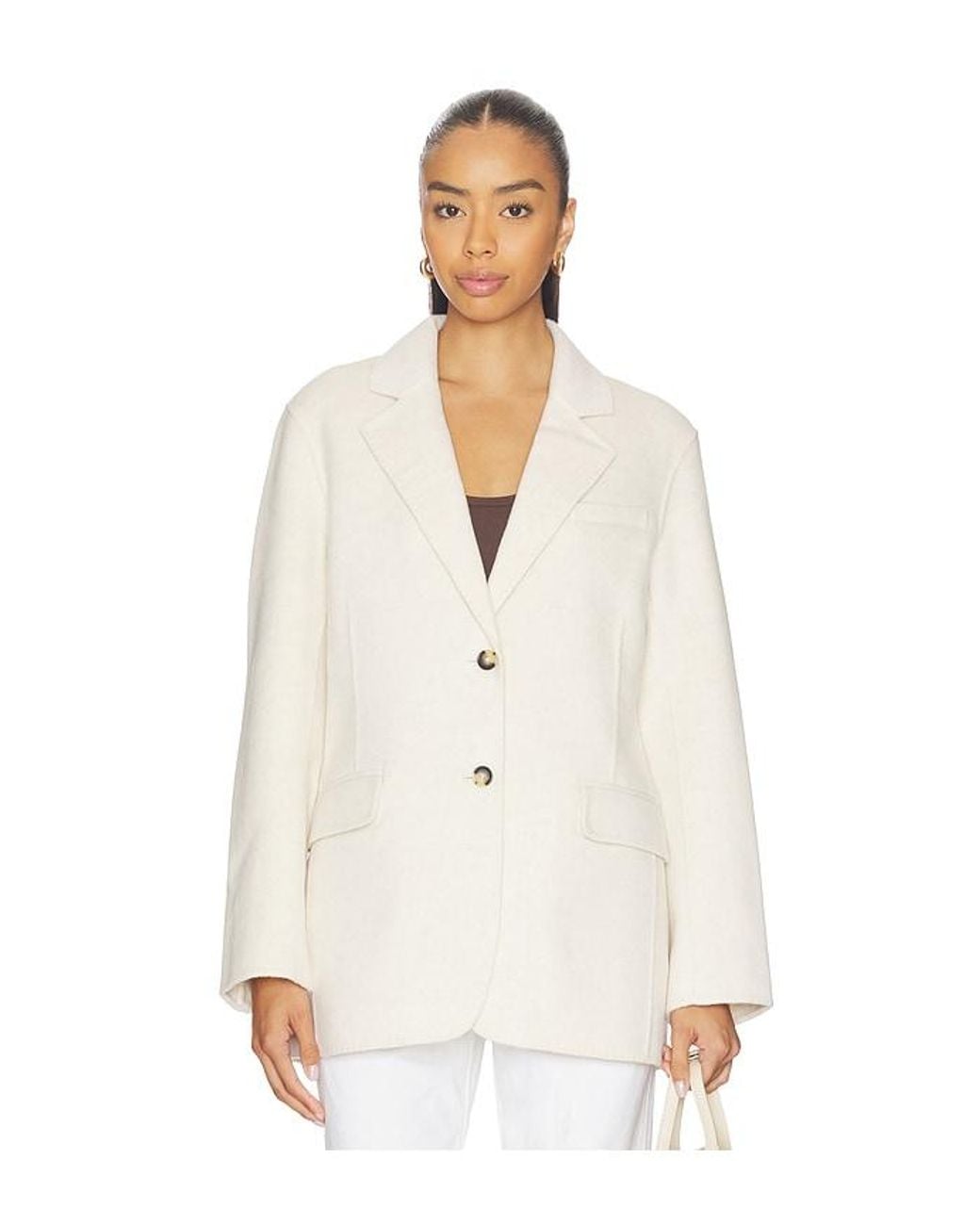 Rag & Bone White Zoe Wool Blazer