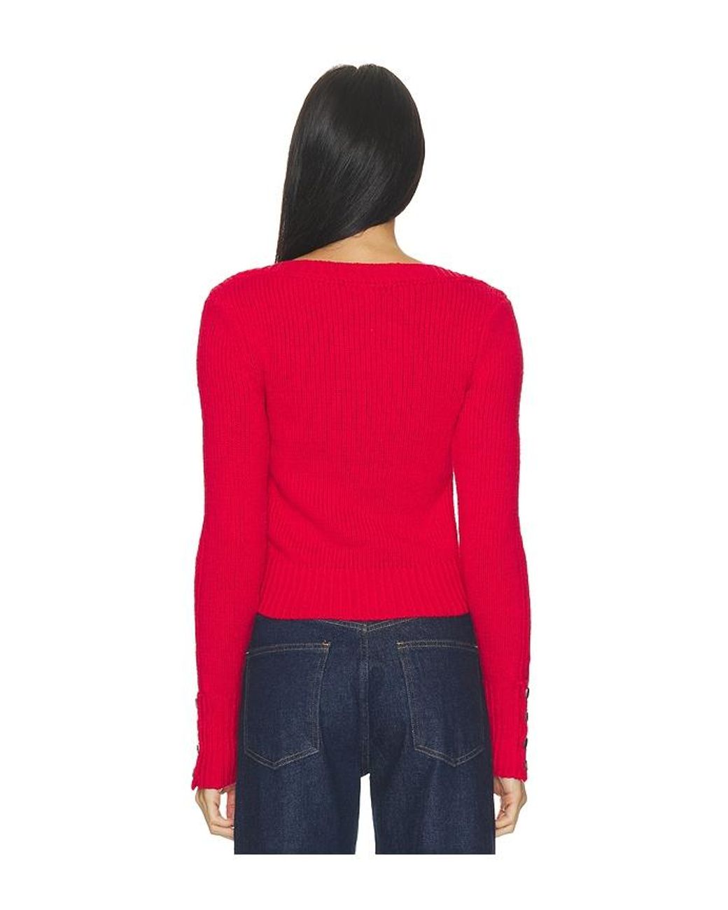 Free People Red Mila Pullover