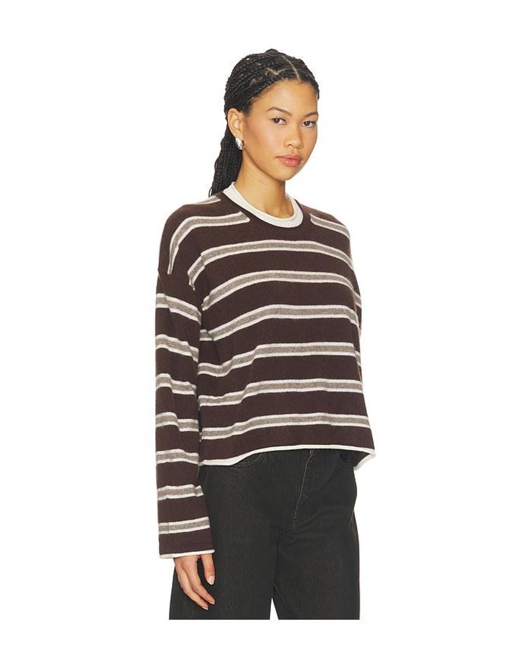 La Ligne Black Striped Dominick Sweater