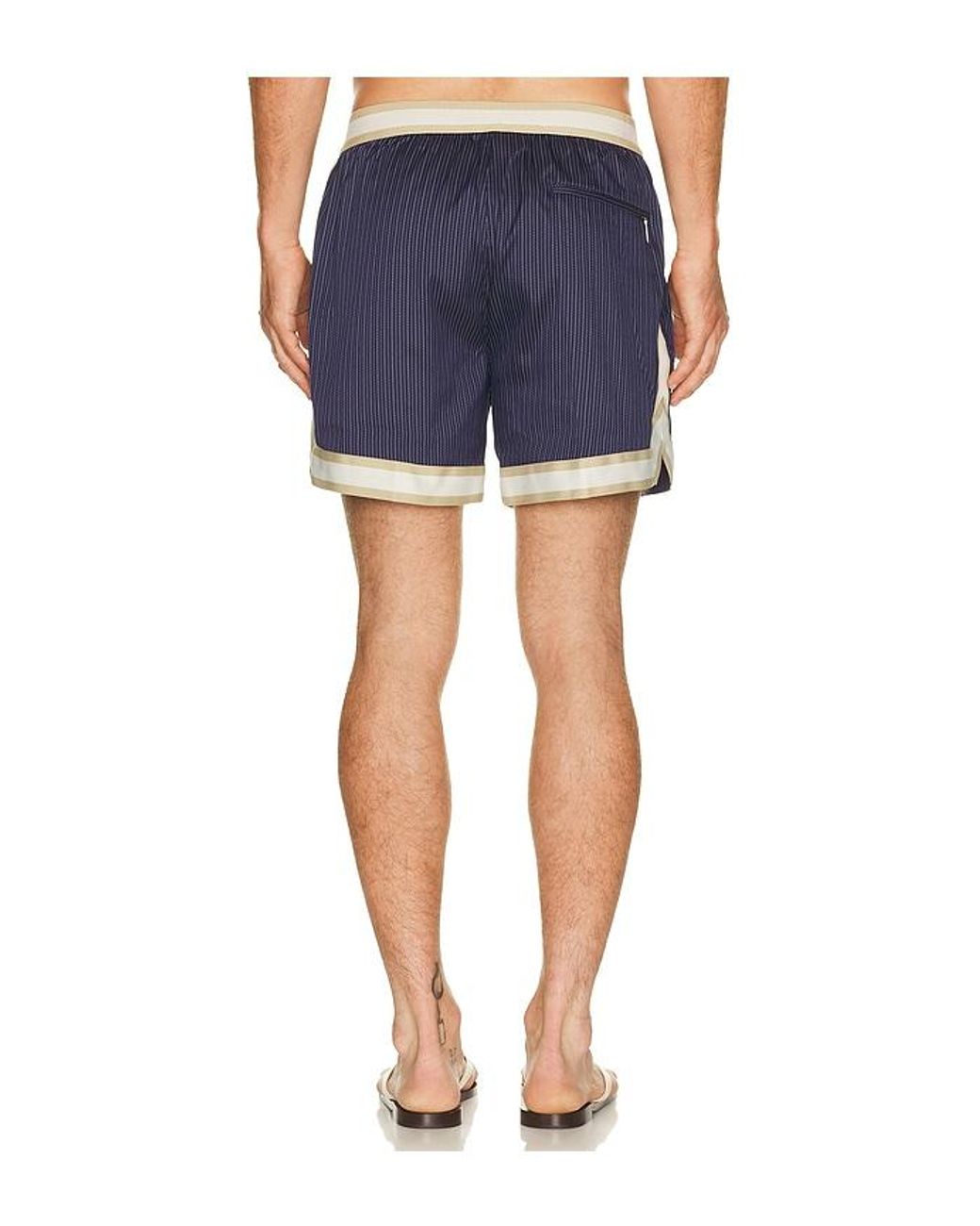 CHE Blue Pinstripe Baller Swim Short for men