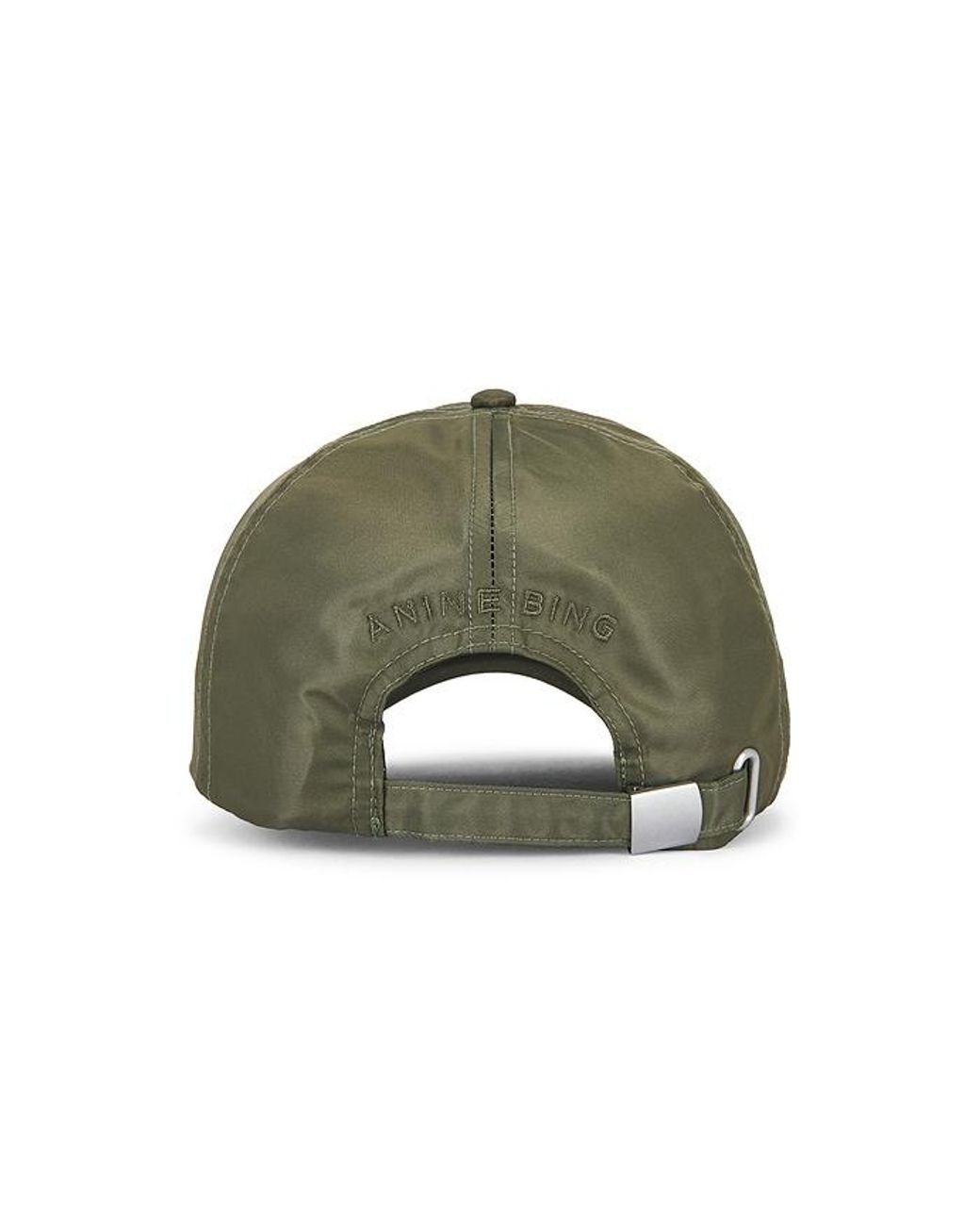 Anine Bing Green Jeremy Baseball Cap Nylon