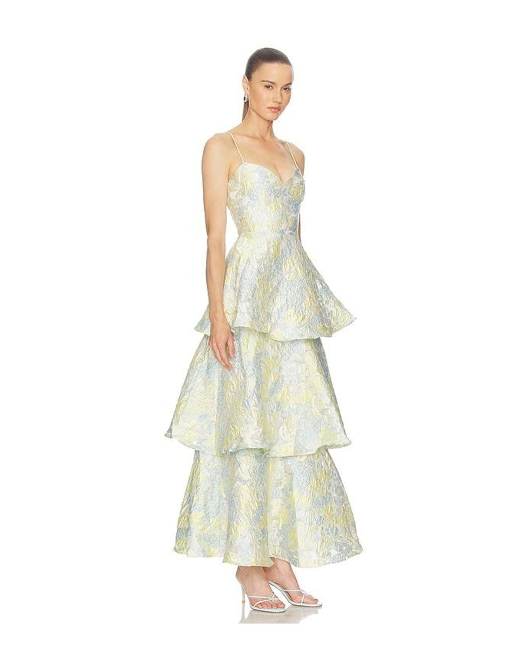 Elliatt White Penelope Tiered Gown