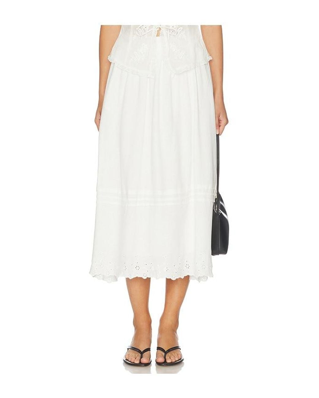 Astr White Shelly Skirt