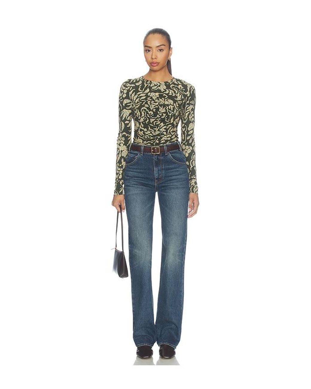 Ulla Johnson Blue Asha Longsleeve Jersey Top