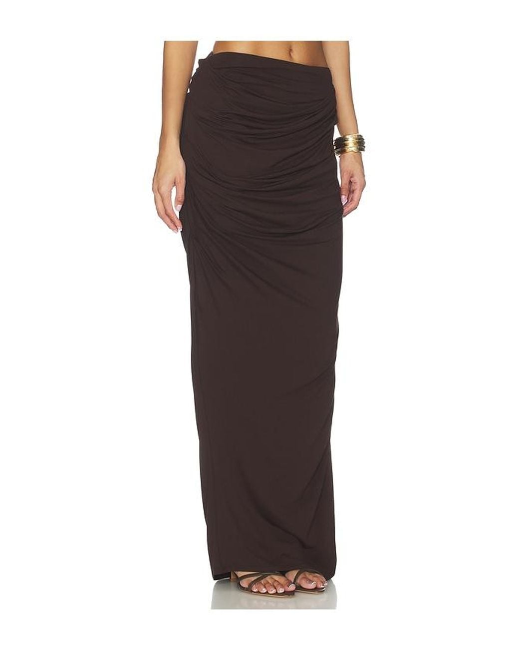 Entire studios Brown Drape Skirt