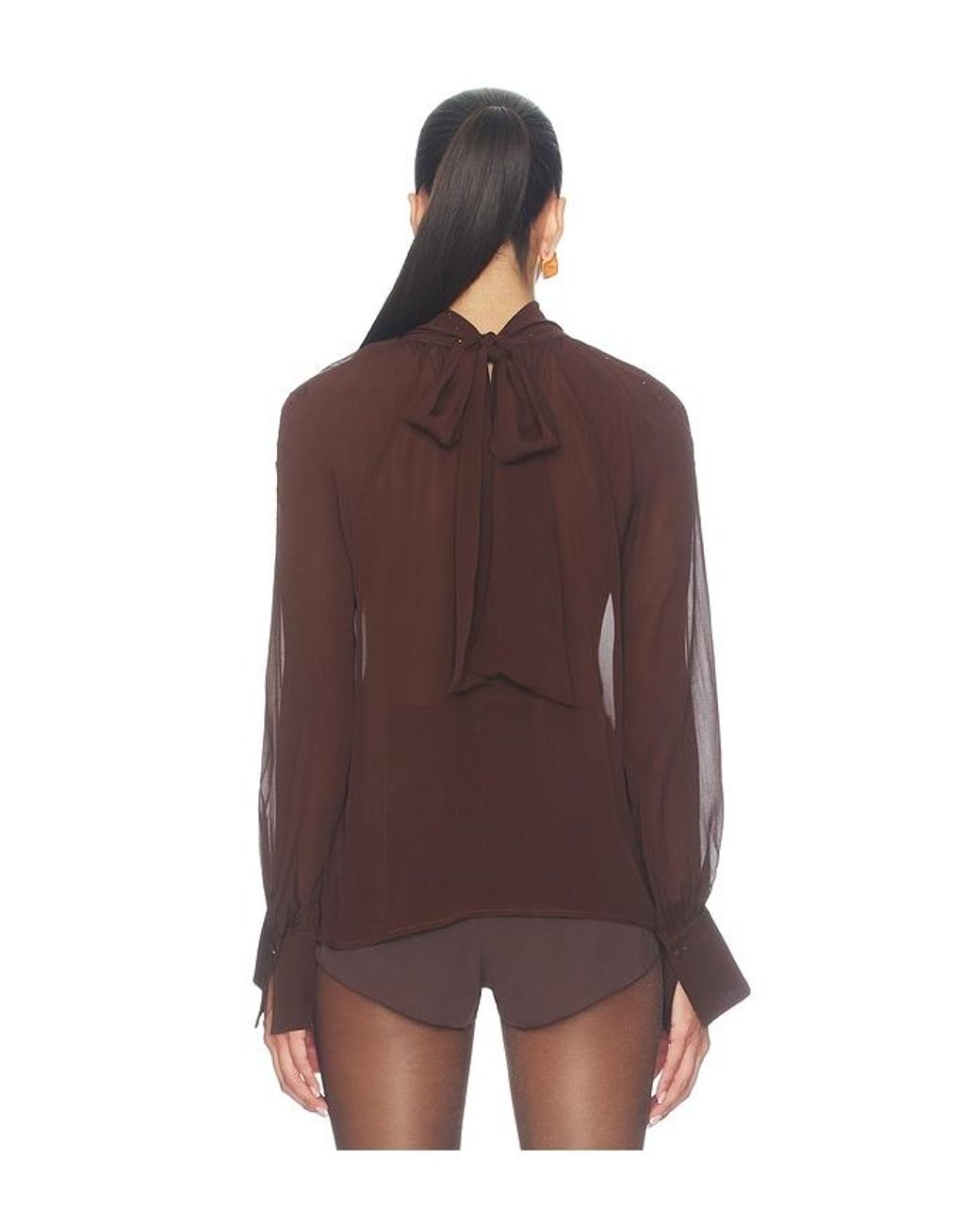 Generation Love Brown Noor Combo Crystal Blouse