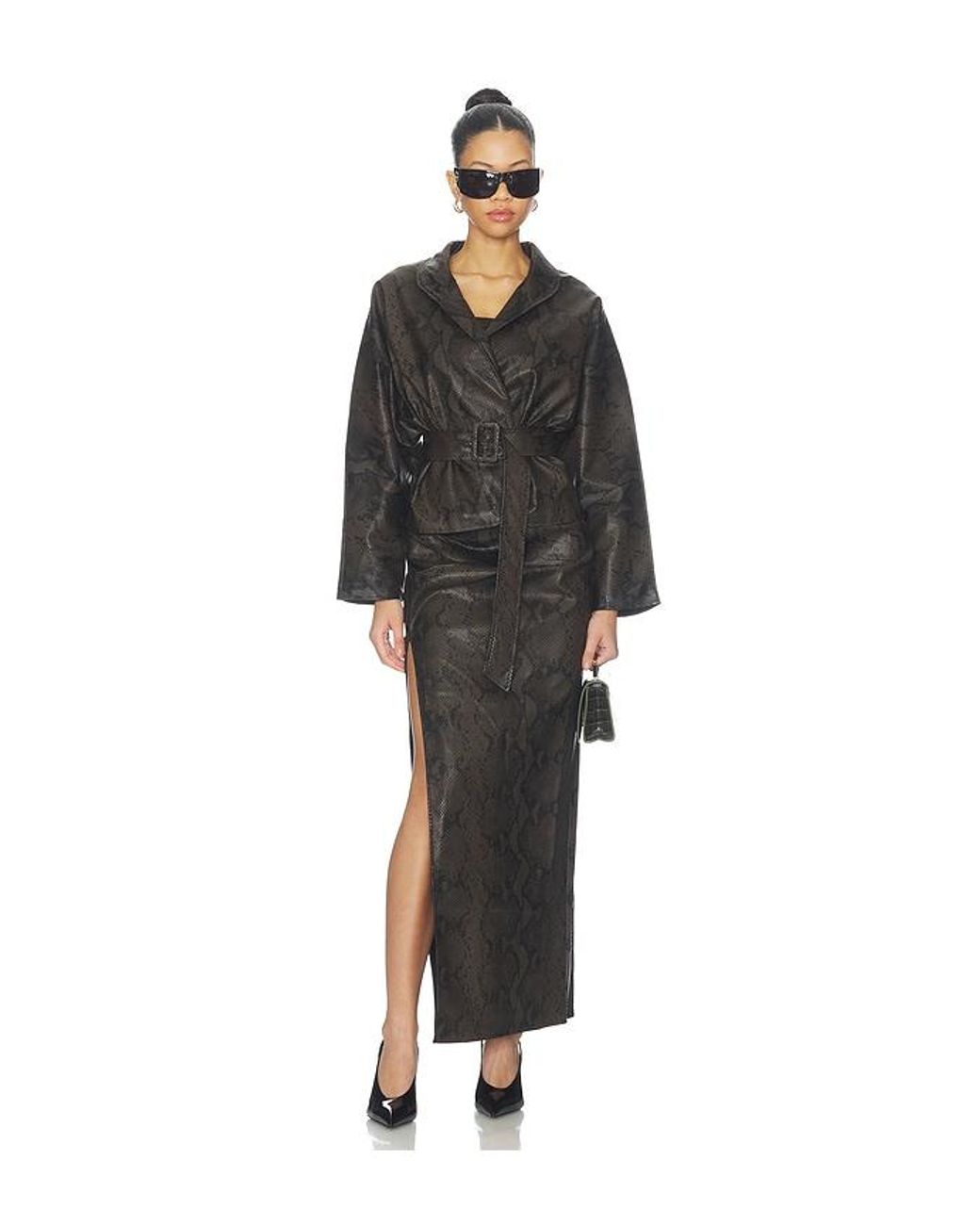 Line & Dot Brown Bex Maxi Dress