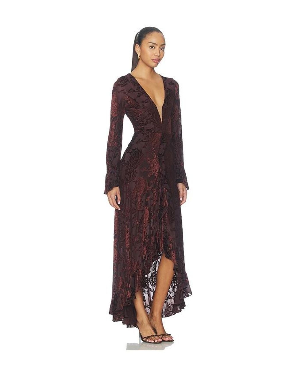 Especia Red Coulis Long Dress