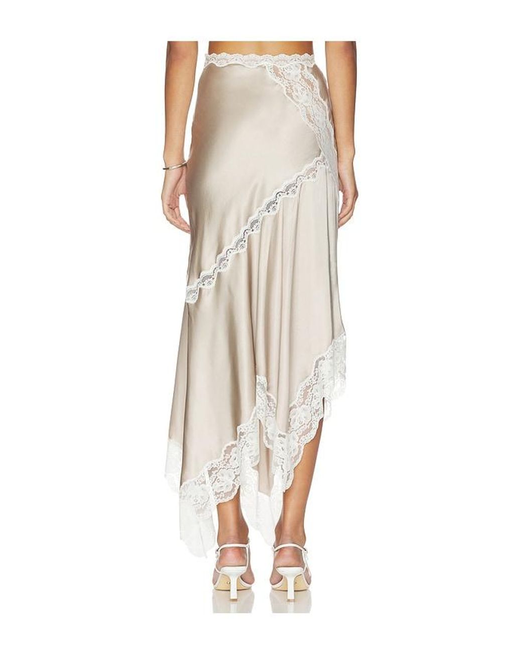 Lovers + Friends Natural Vallin Midi Skirt