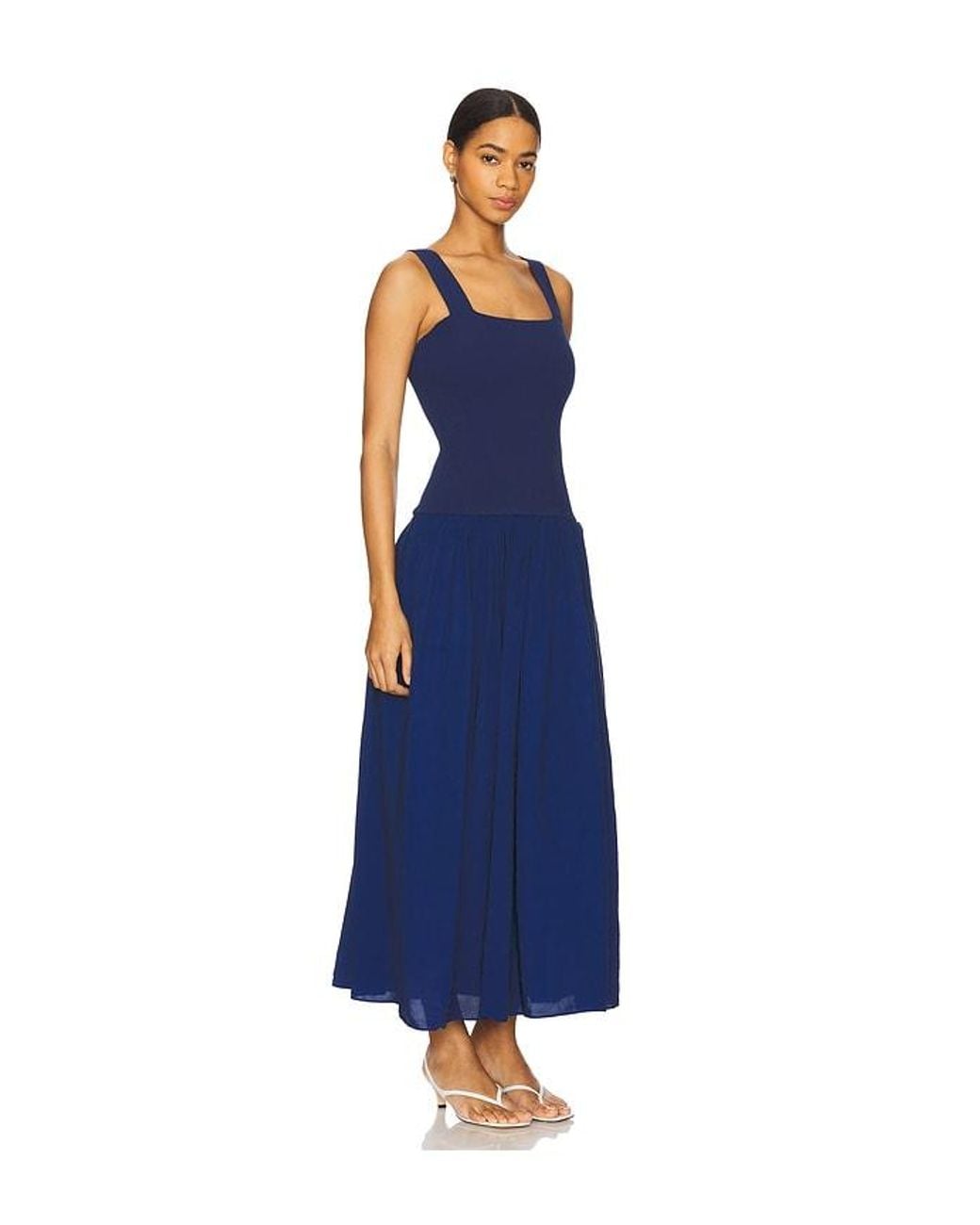 La Ligne Blue Knit Tank Skirt Dress