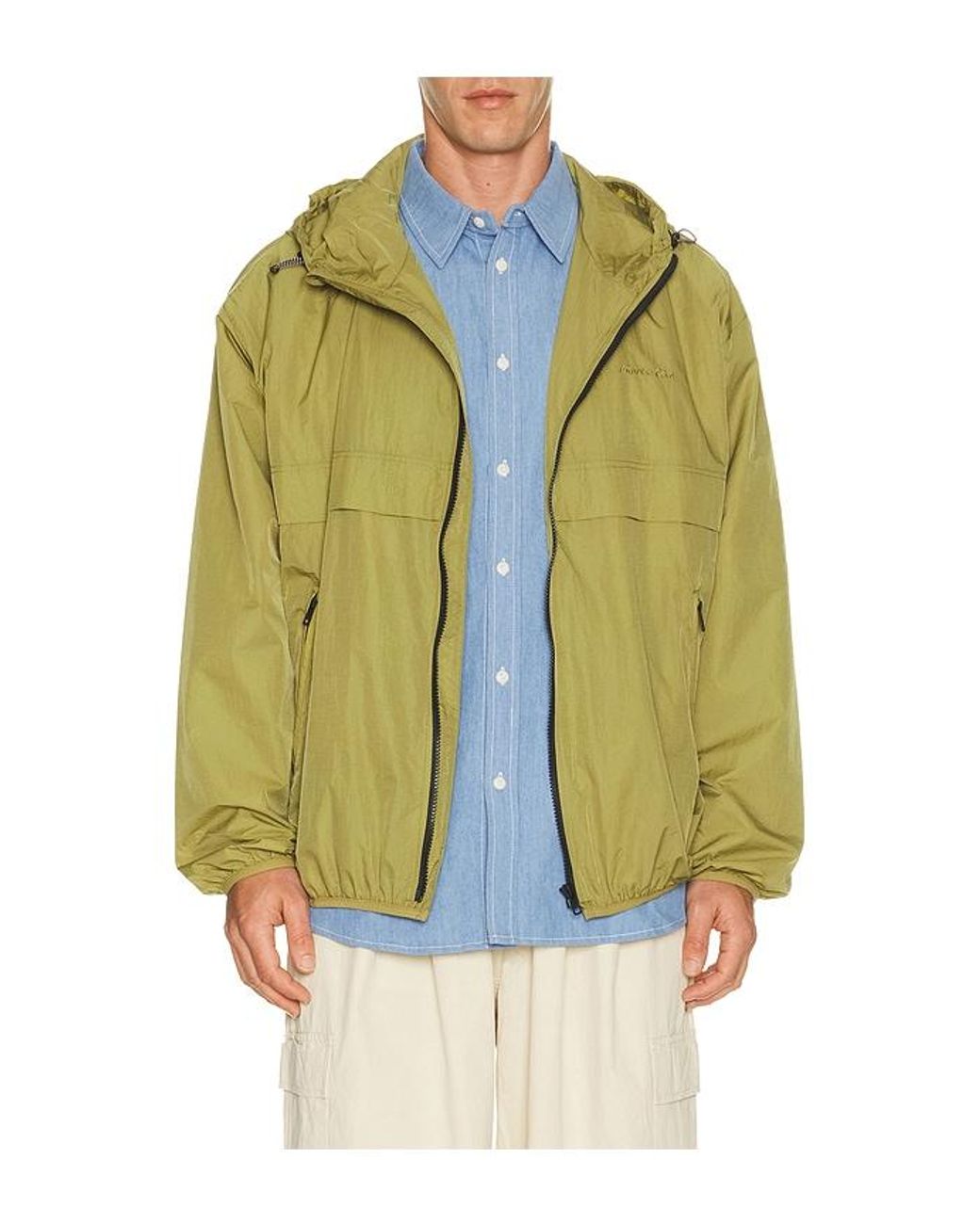KAPPY DESIGN Blue Nylon Sun Guard Windbreaker for men