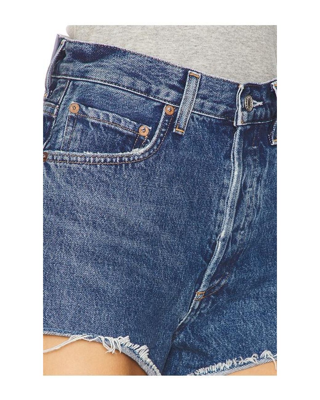 Agolde Blue Ridley High Rise Short