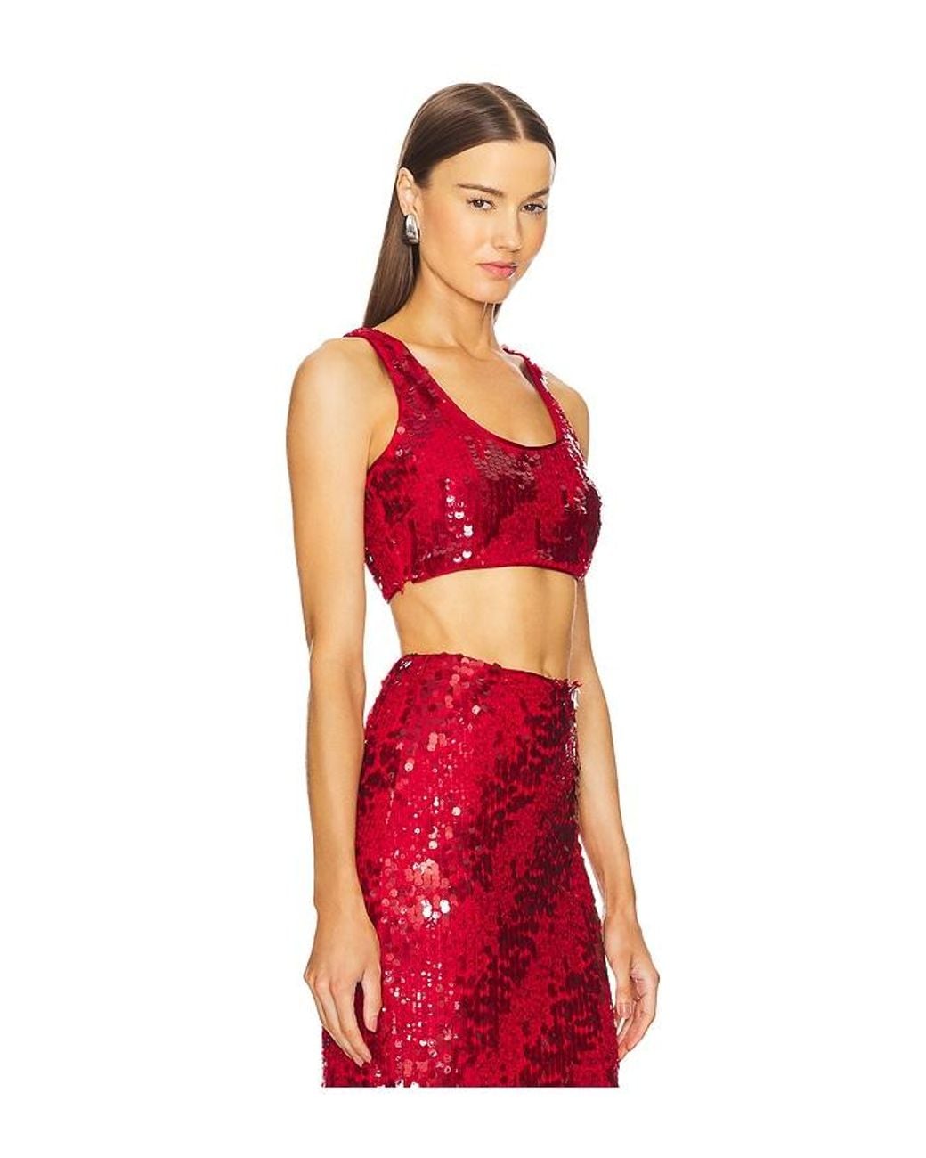 Michael Costello Red X Revolve Marlene Top