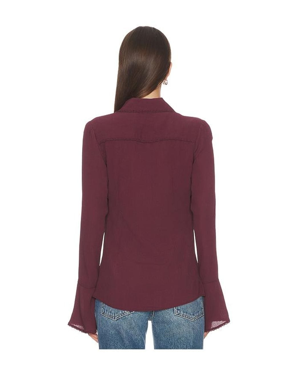 Free People Purple Melrose Top