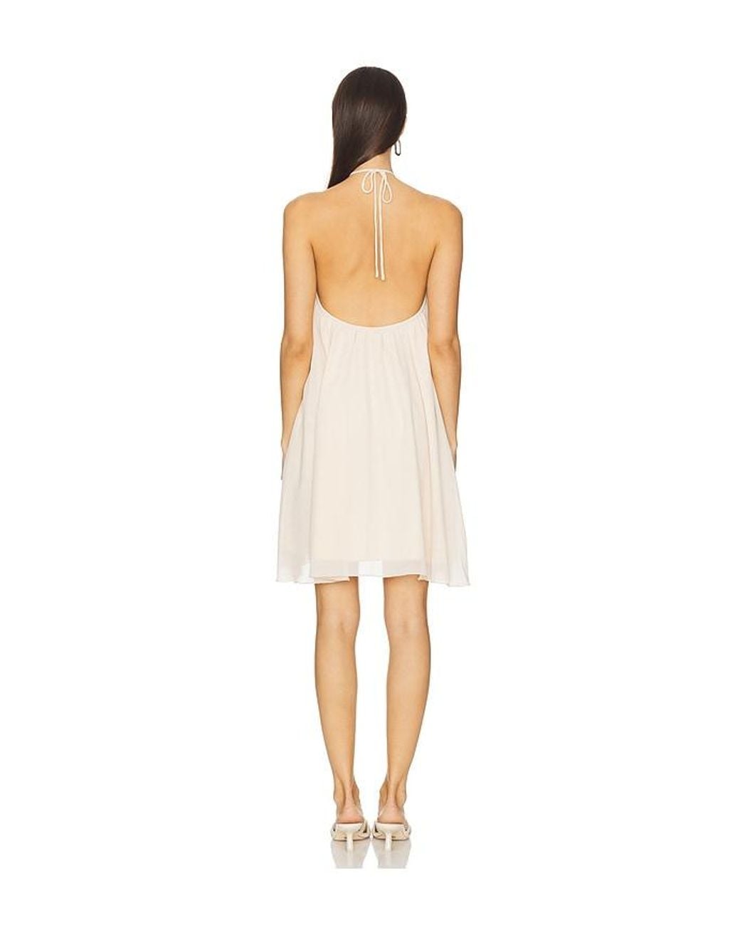 MORE TO COME White Jasmina Halter Mini Dress