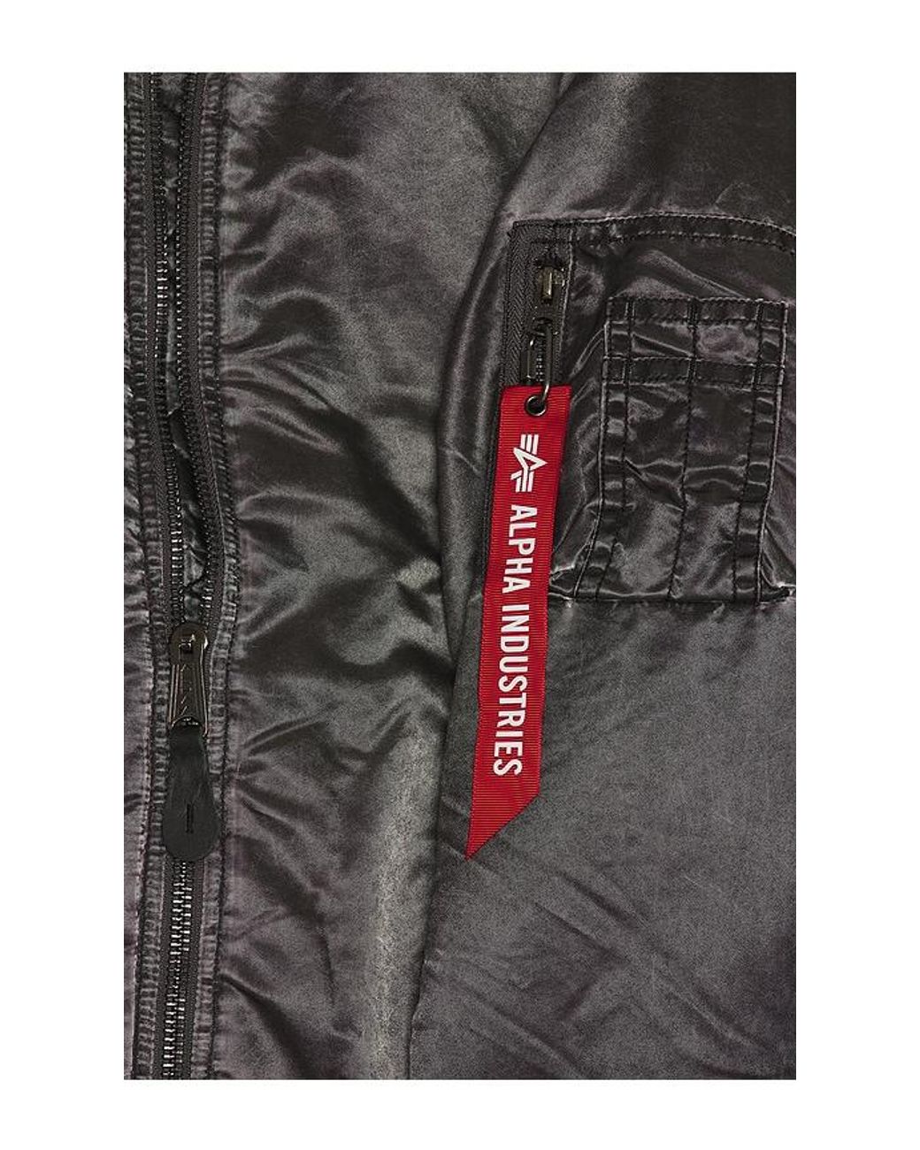 Alpha Industries Black Ma-1 Heritage Fit Battlewash Flight Jacket for men