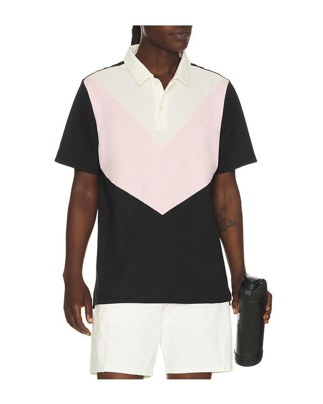 HEAD Golf Black Color Block Polo for men