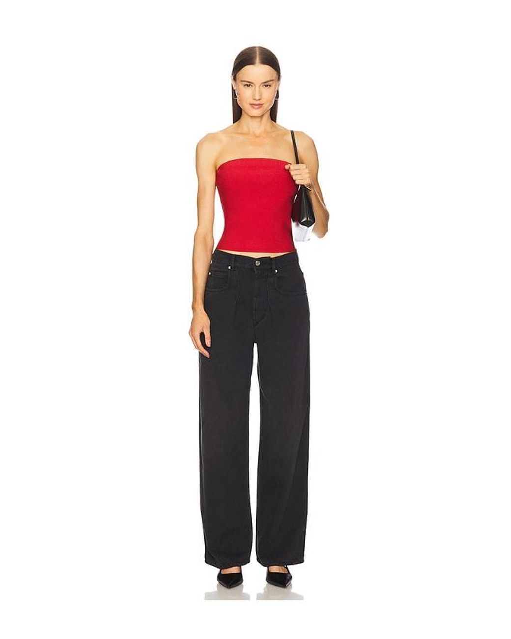 Jonathan Simkhai Red Nicole Tube Top
