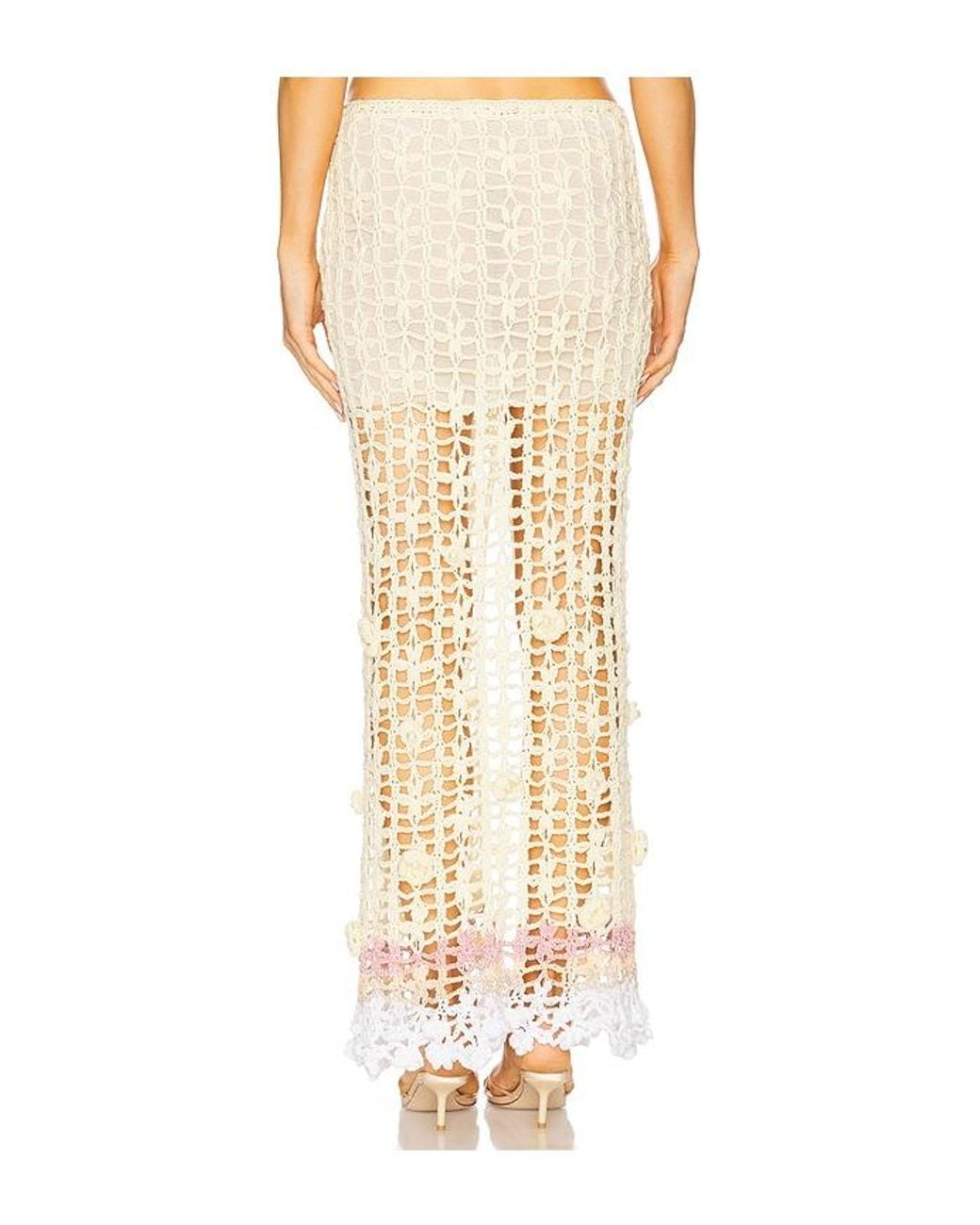 Andreeva Multicolor Handmade Crochet Skirt