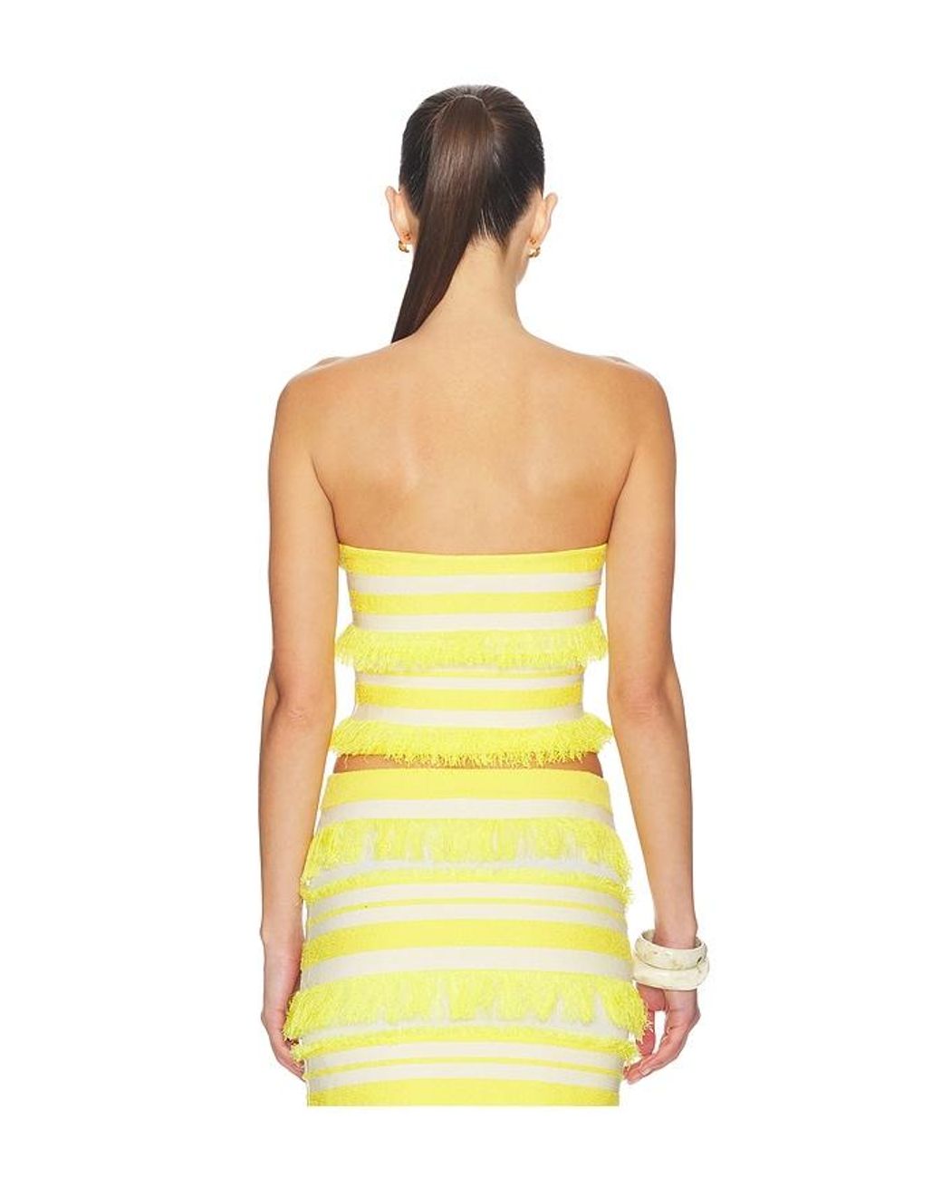 Jonathan Simkhai Yellow Cairo Knit Tube Top