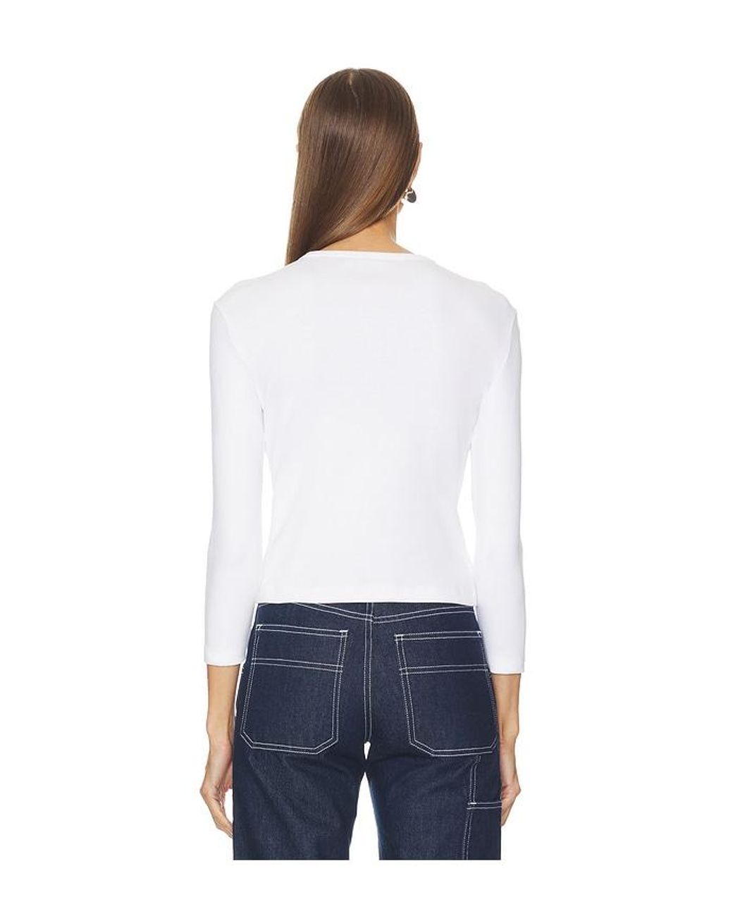 GRLFRND White 3/4 Sleeve Tee
