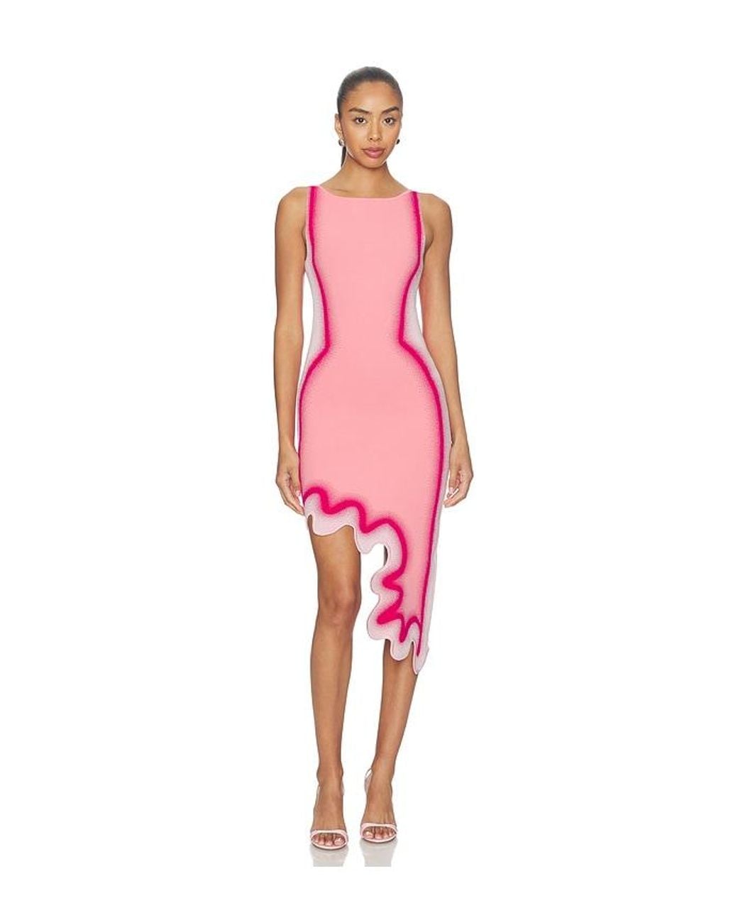 Ph5 Red Aster Reversible Wavy Dress