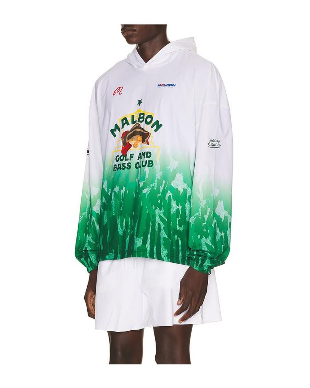 Malbon Green X Golf & Bass Club Sponsors Pullover Hoodie for men