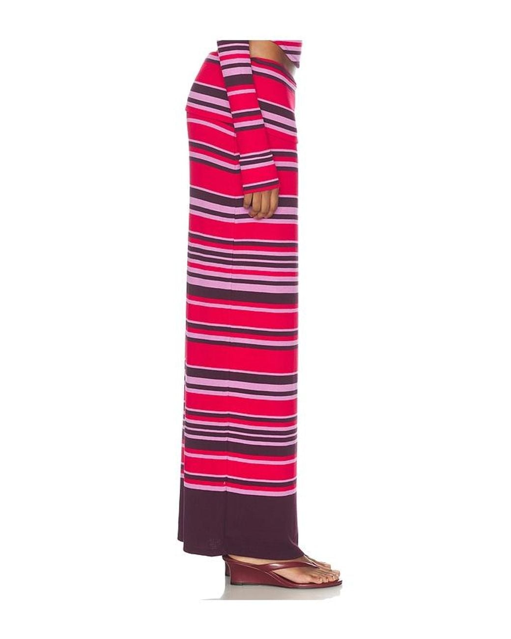AFRM Red Esin Cozy Rib Skirt