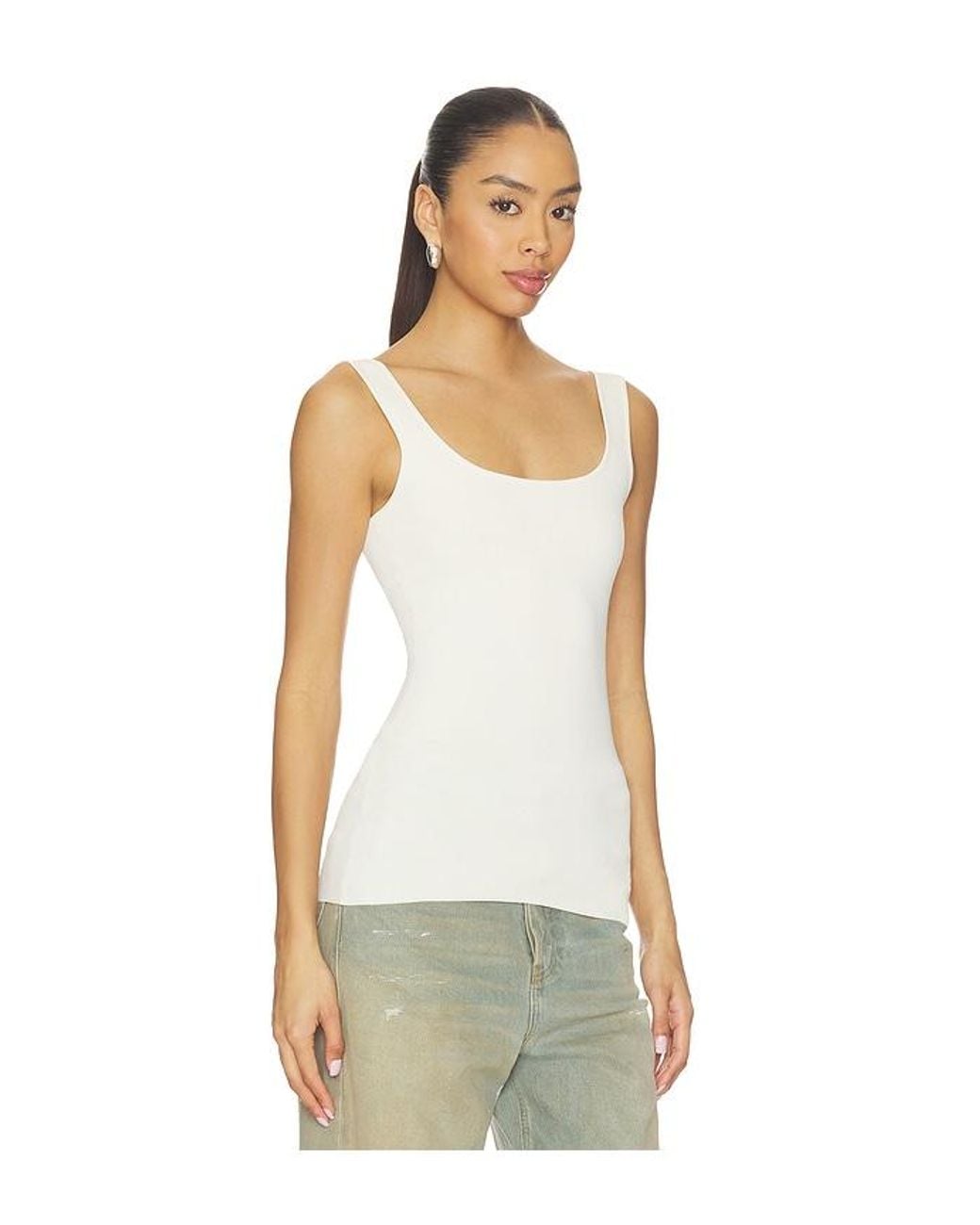 Entire studios White Squared Neck Top