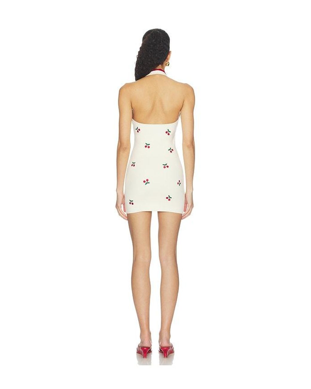 MAJORELLE White Gennie Cherry Mini Dress