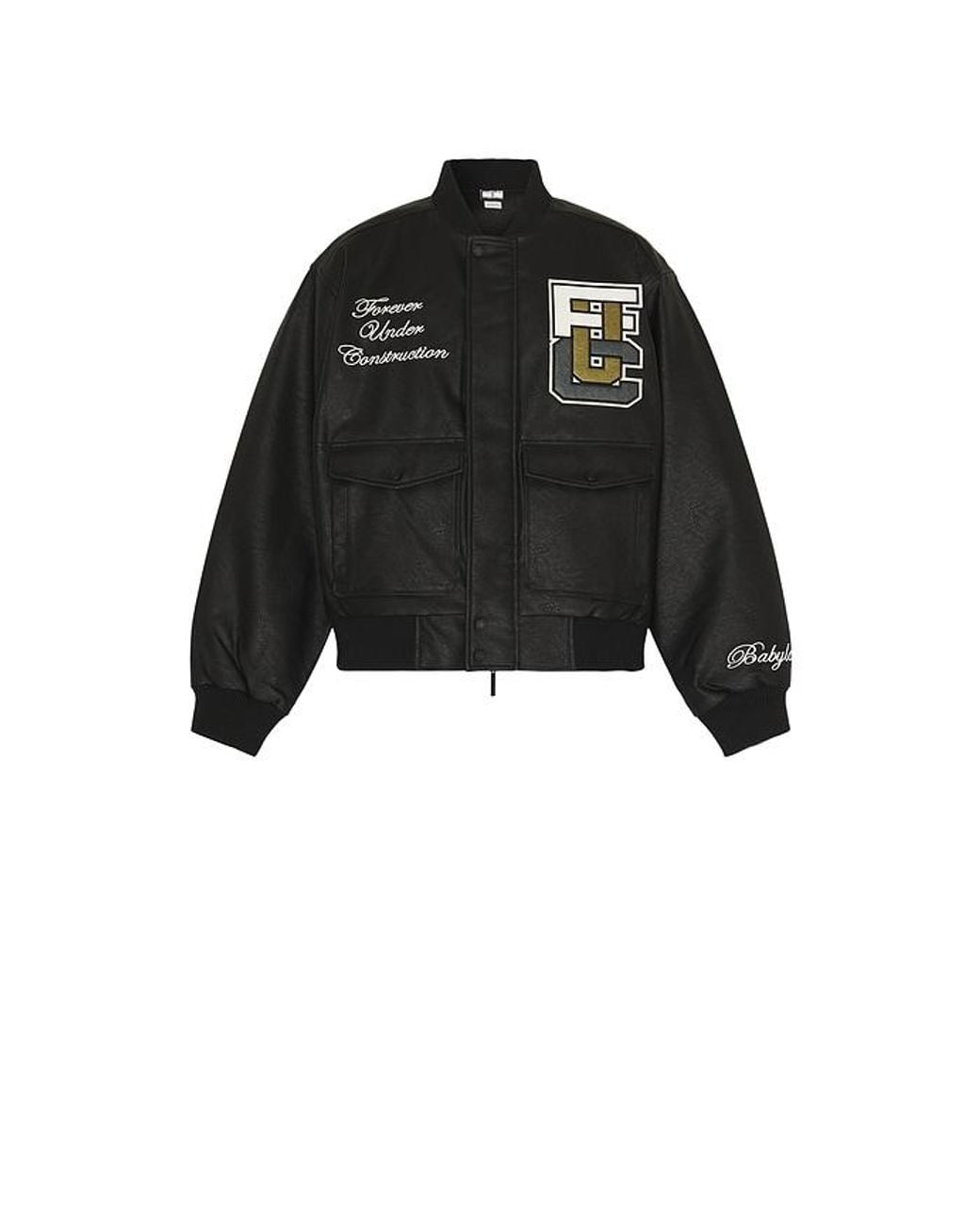 Babylon Black Forever Leather Jacket for men