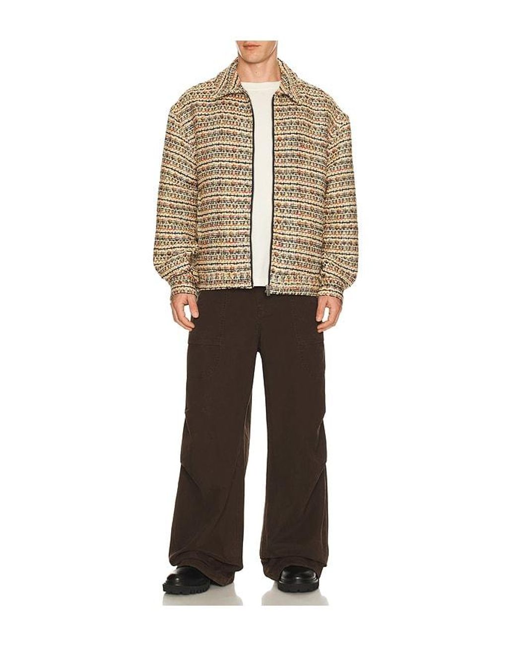 DIET STARTS MONDAY Multicolor Tweed Jacket for men