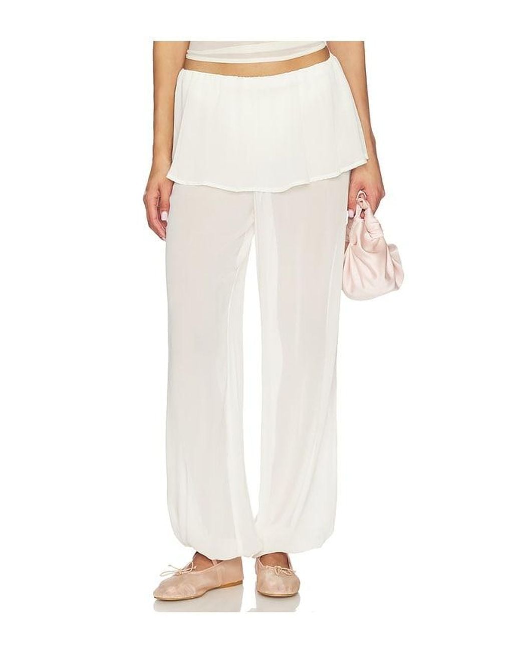 MORE TO COME White Laguna Balloon Pant