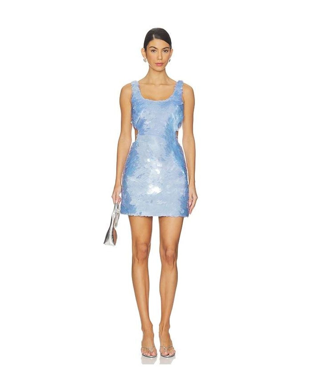 Jonathan Simkhai Blue Emilie Sequin Mini Dress