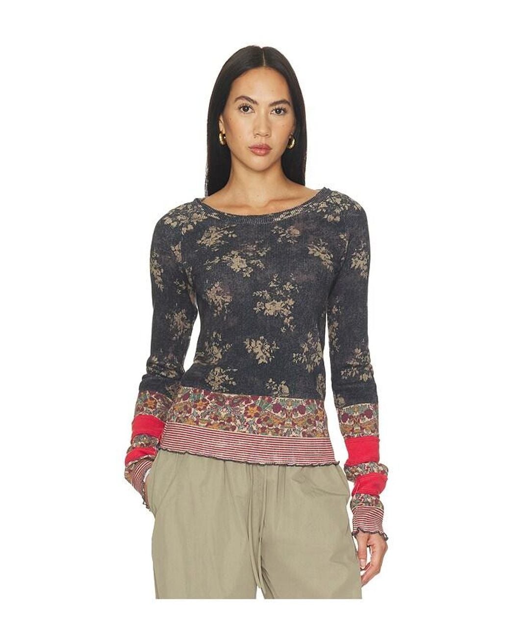 Free People Multicolor X We The Free Easy Does It Printed Tee