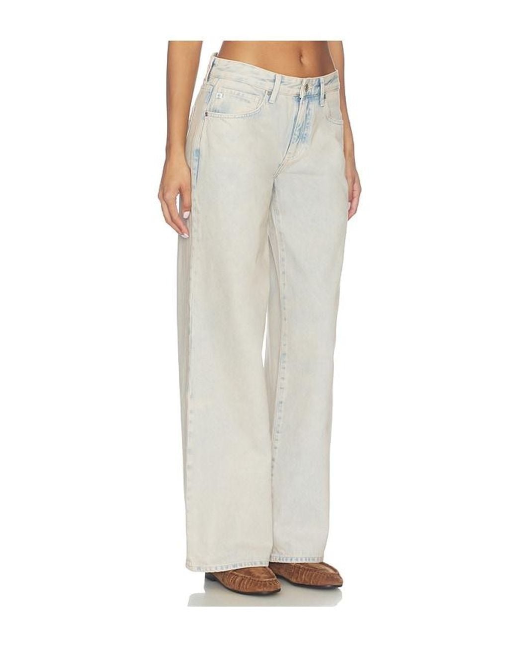 AG Jeans White Adria Wide Leg Jean