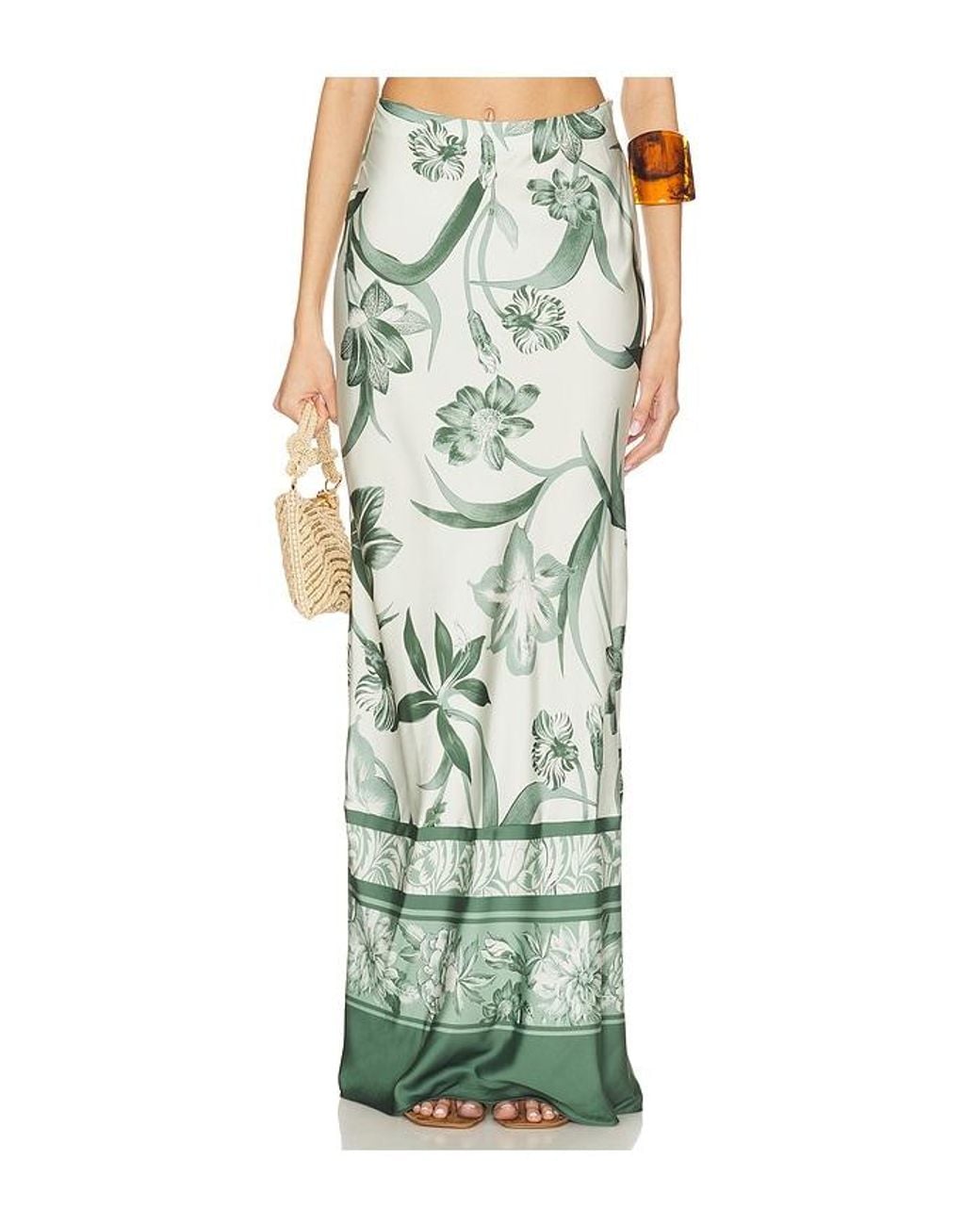 Rococo Sand Green Maxi Skirt