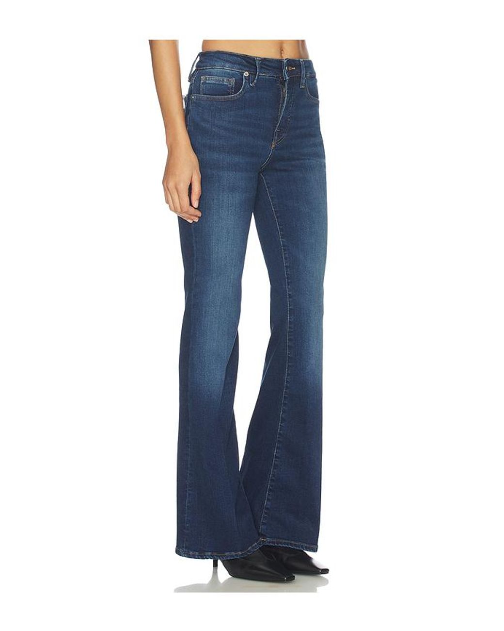 GOOD AMERICAN Blue Ausgestellte Hose Compression