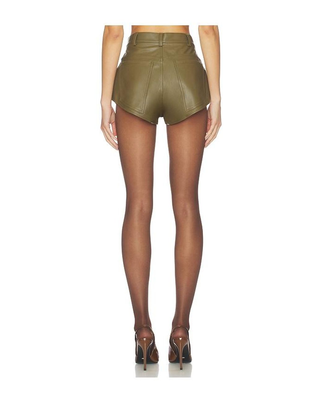 LAPOINTE Green Kurze Shorts Aus Stretch-Lederimitat