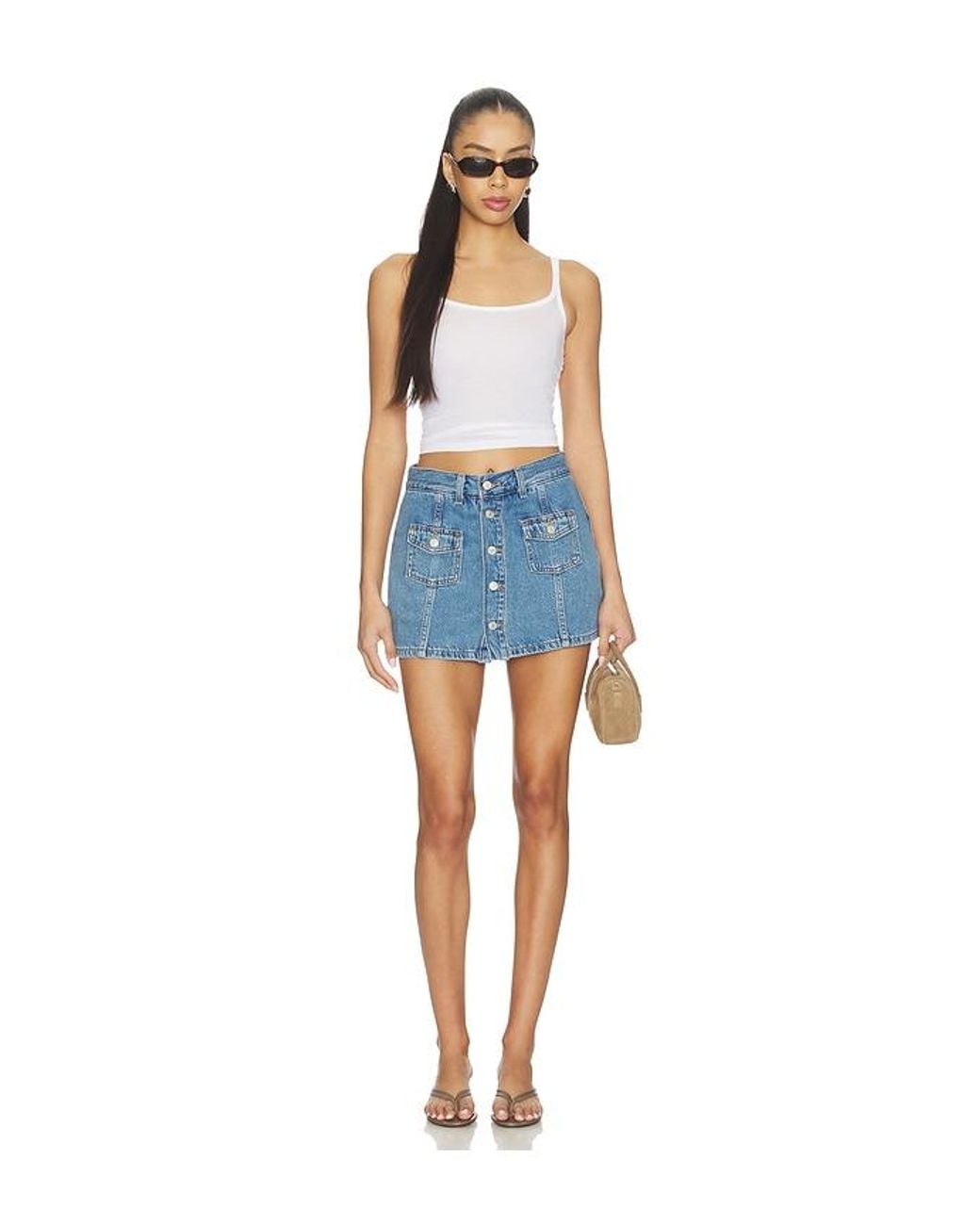 Levi's Blue Button Front Skort