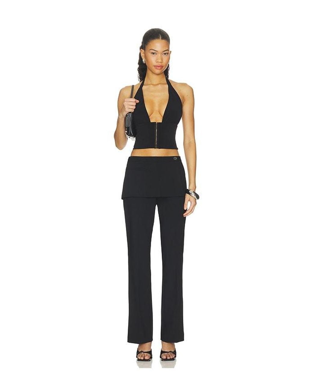 Sandy Liang Black Mulberry Pant