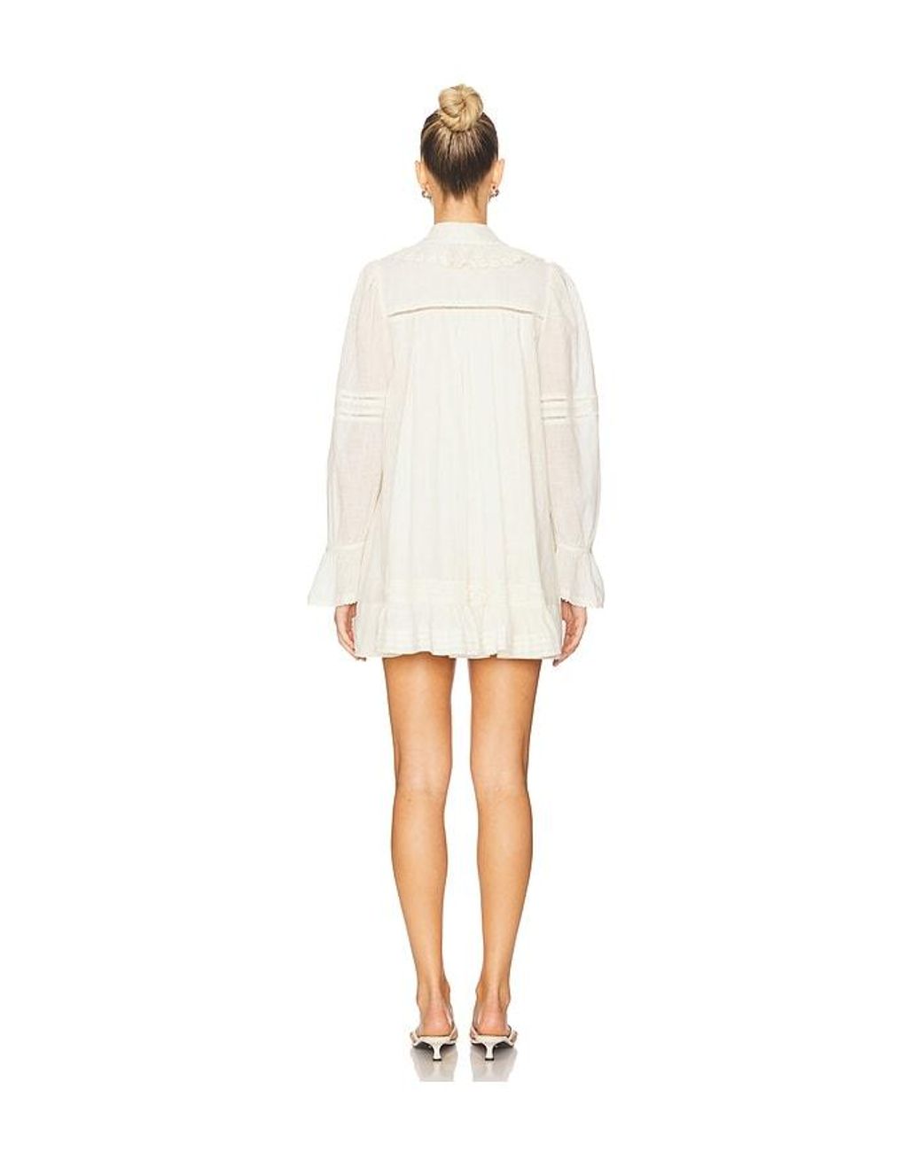 Free People White 5 O'Clock Time Mini Dress