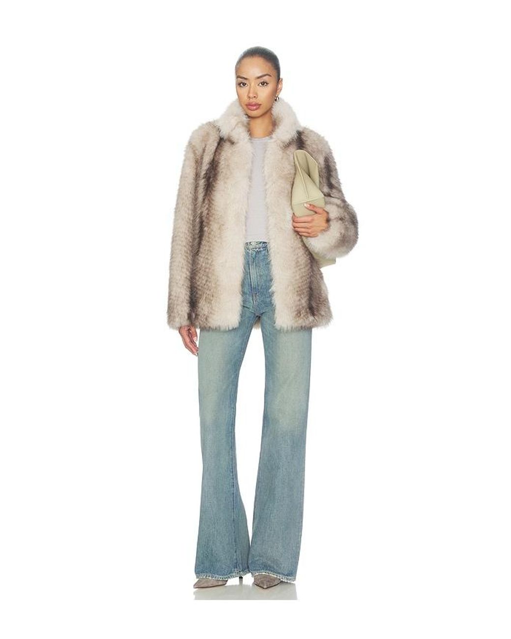 Generation Love Blue Genesis Faux Fur Jacket