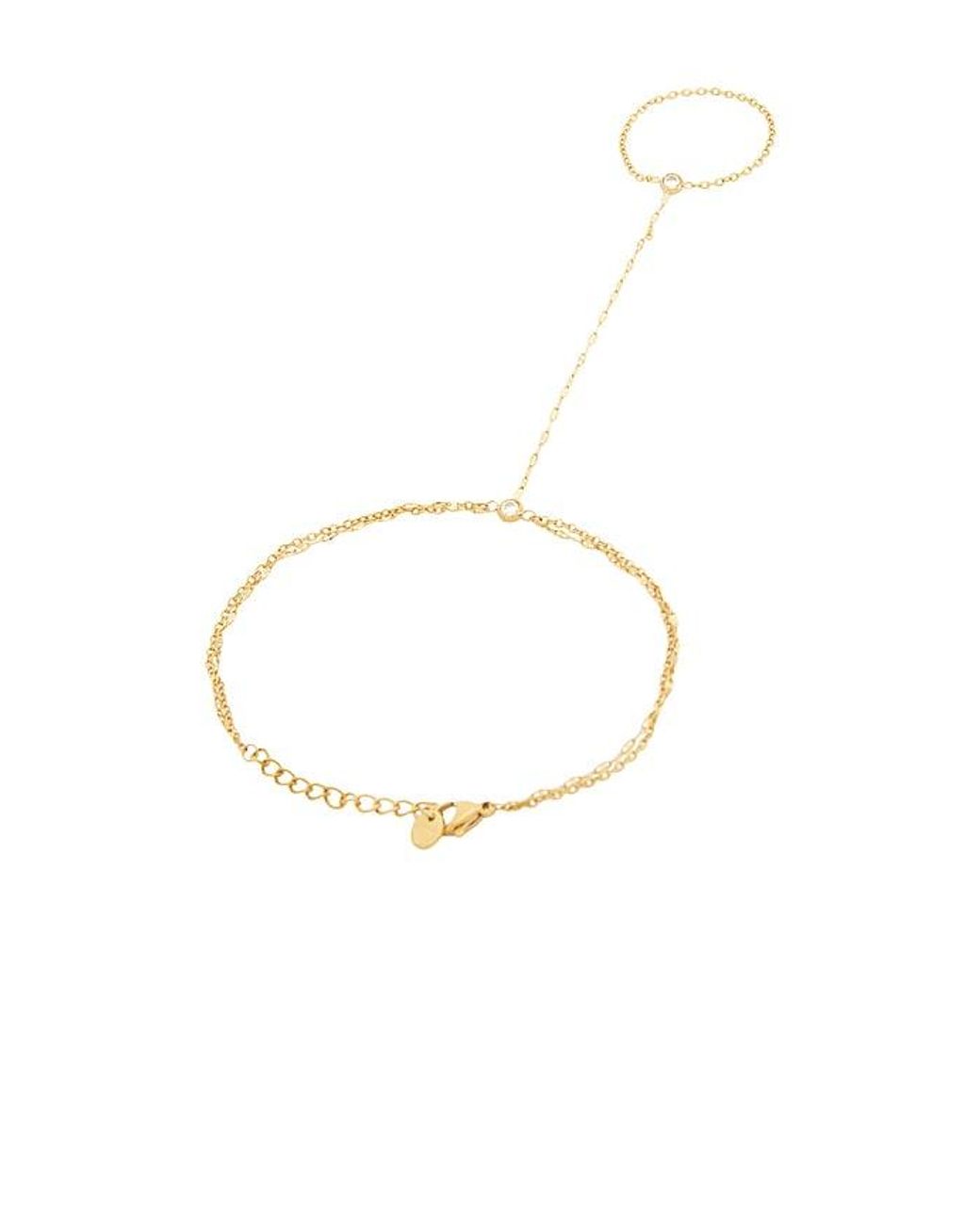 petit moments White Layered Pave Handchain