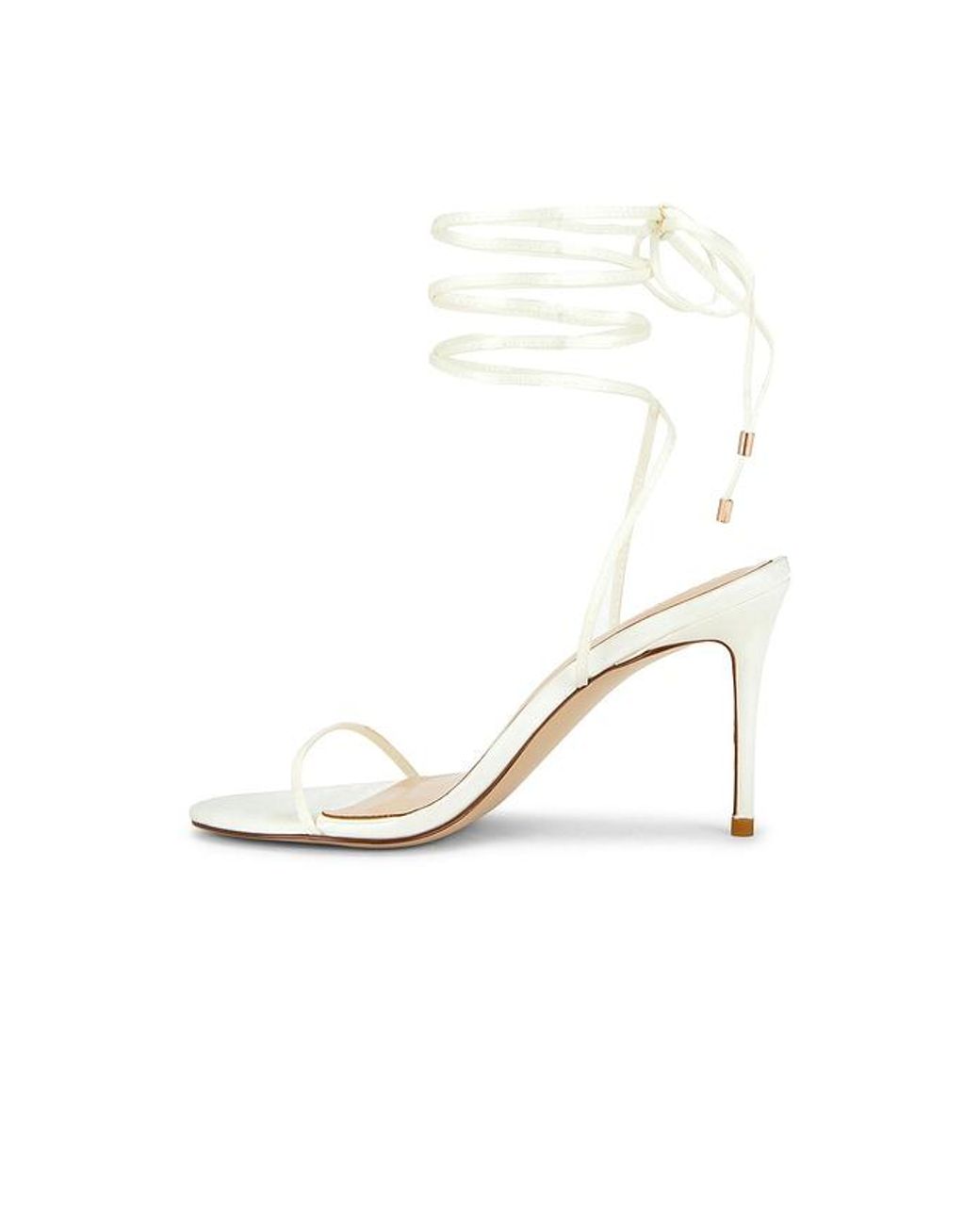 Femme LA White 3.0 Barely There Lace Up Heels