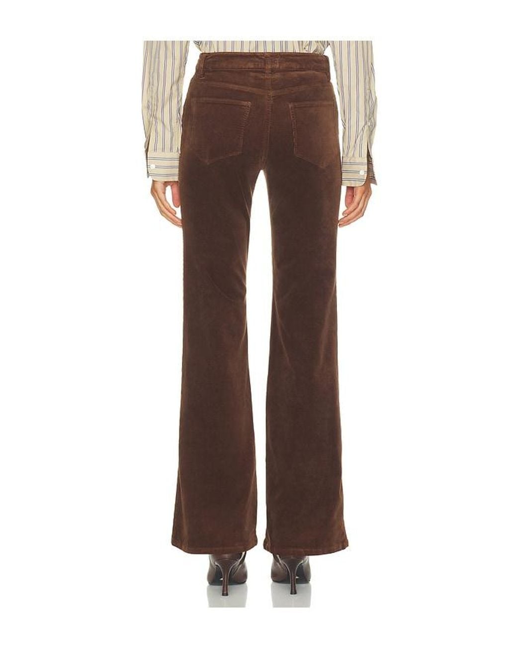 PAIGE Brown Sofia Flare Corduroy Pant