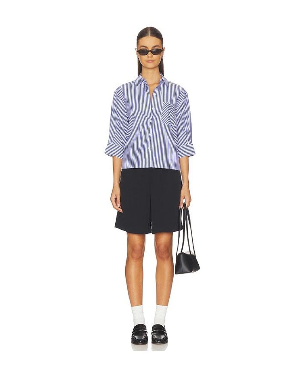 Rag & Bone Blue Lucia Stripe Poplin Shirt