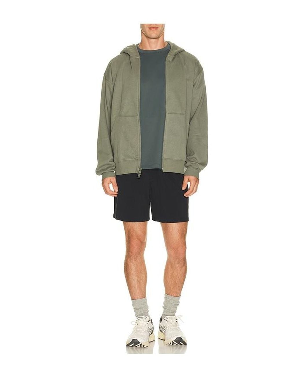 Beyond Yoga Green Luxefleece Zip Up Hoodie for men