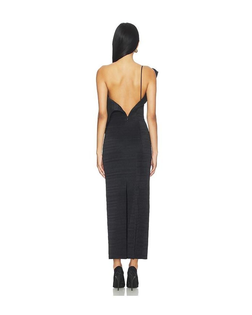 Magda Butrym Black Strapless Long Dress