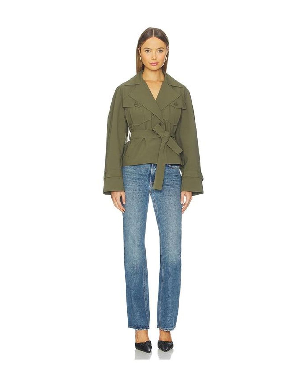 Lamarque Green X Revolve Quinn Trenchcoat